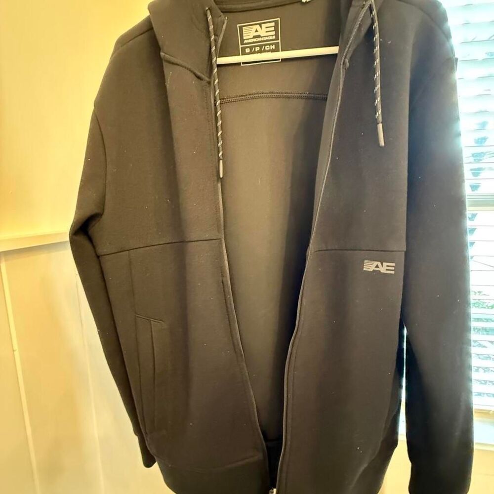 American-eagle Women's Black Hoodie